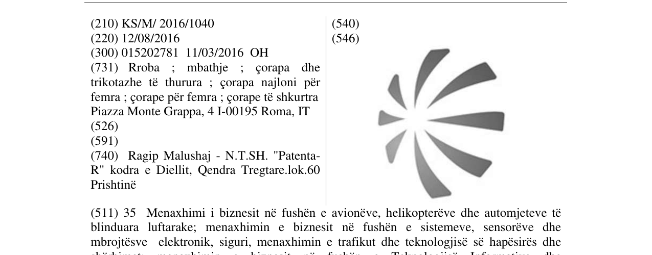 Zëri i markës Markë figurative në buletin