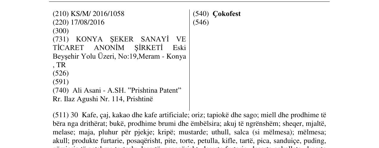 Zëri i markës Ҫokofest në buletin
