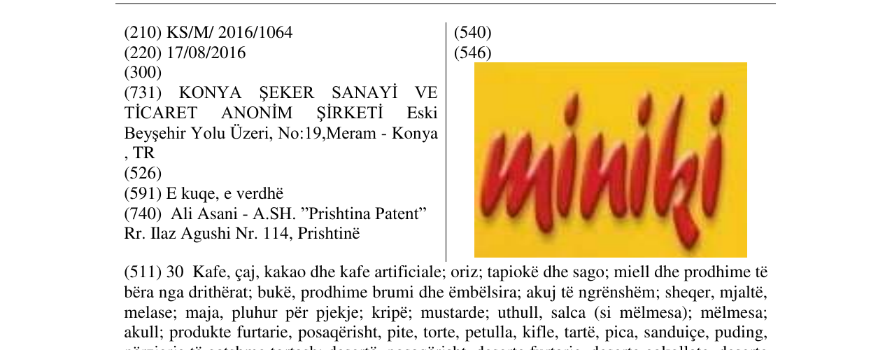 Zëri i markës miniki në buletin