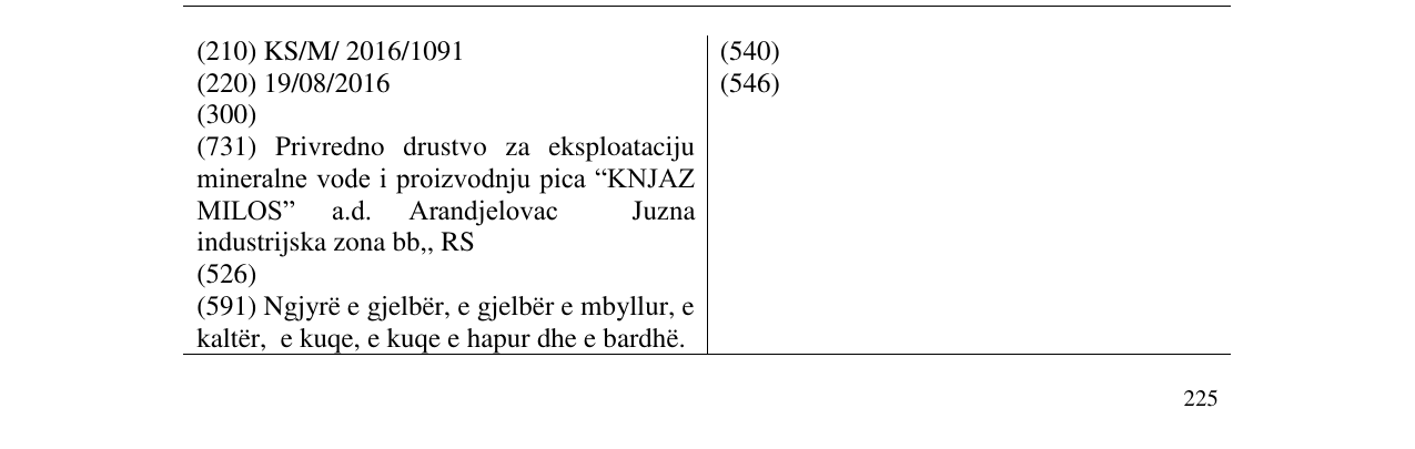 Zëri i markës Markë figurative në buletin