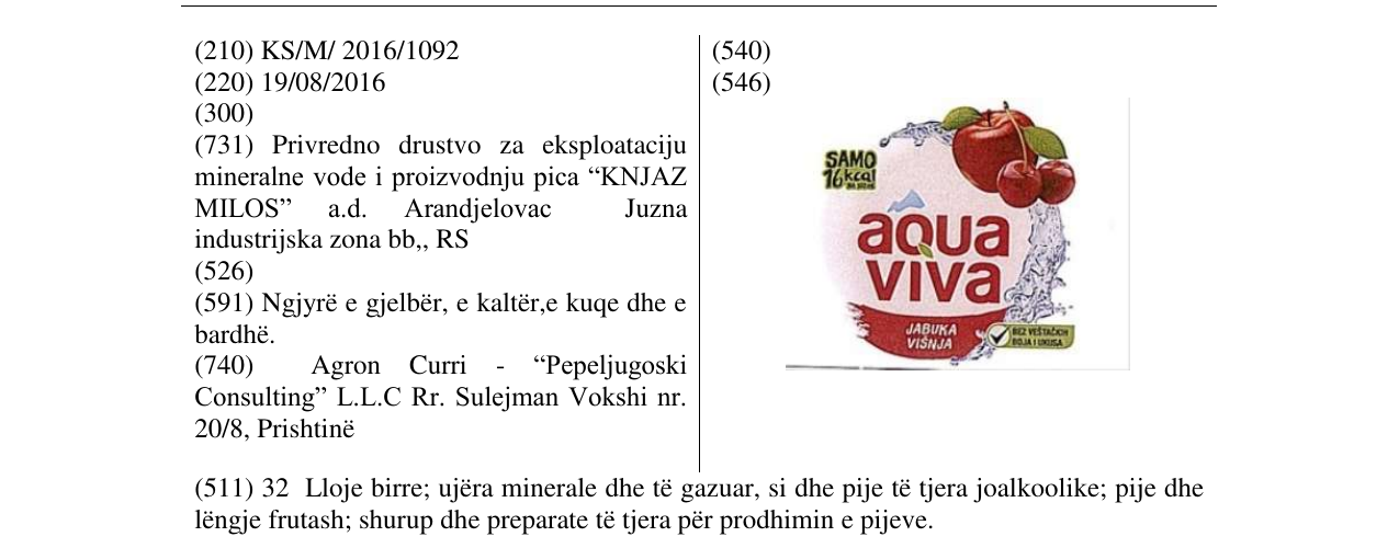 Zëri i markës aqua viva në buletin