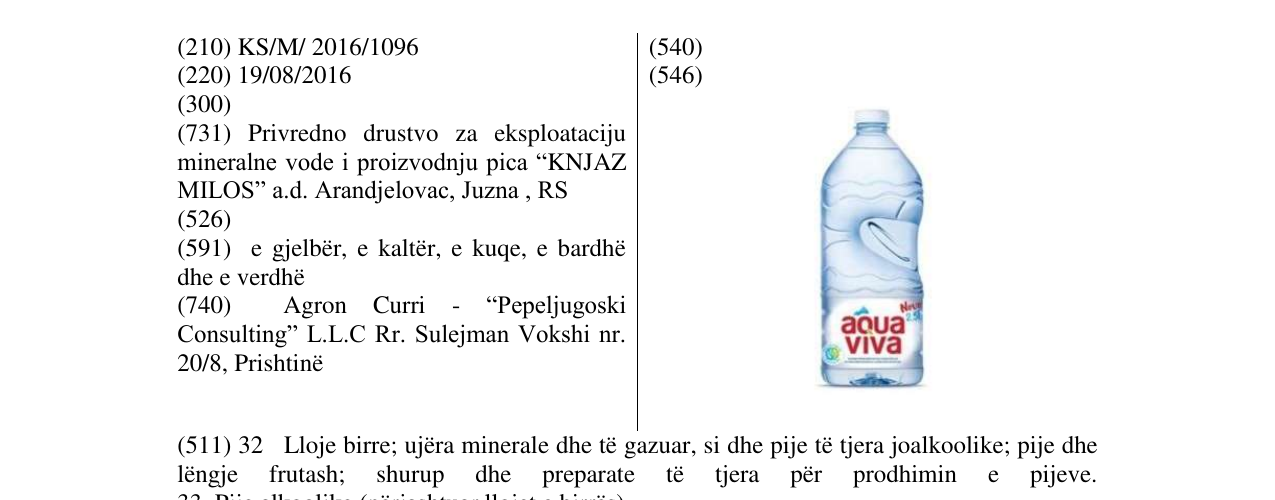Zëri i markës aqua viva në buletin