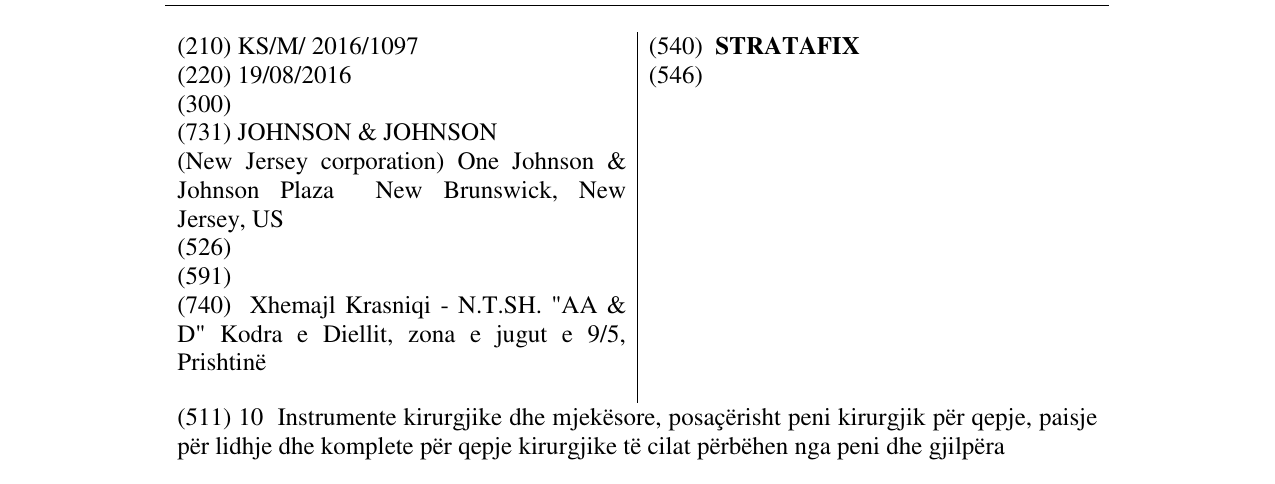 Zëri i markës STRATAFIX në buletin