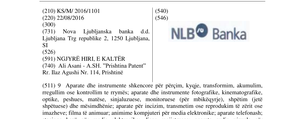 Zëri i markës NLB Banka në buletin