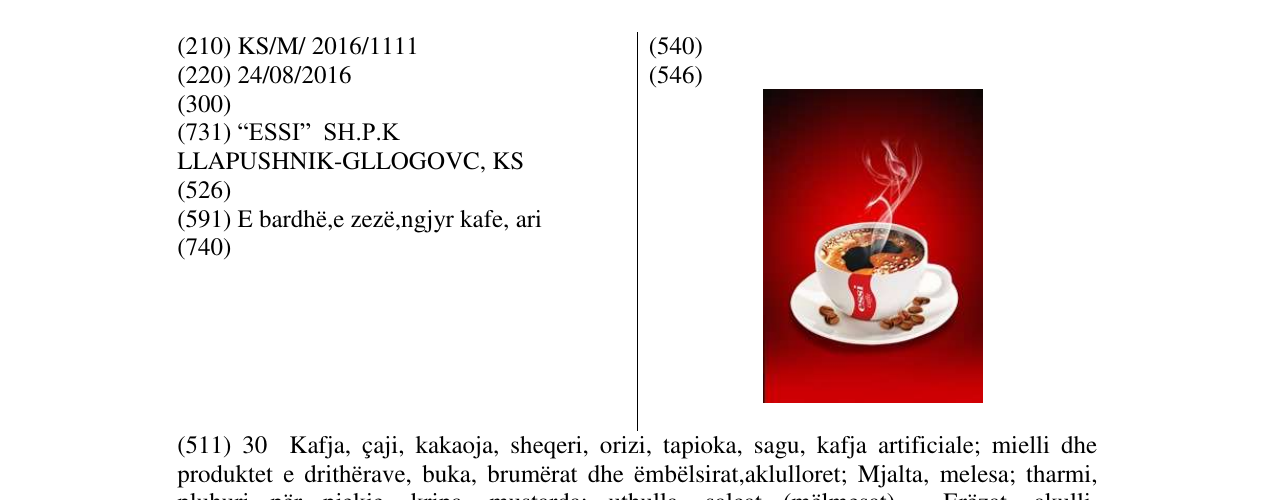 Zëri i markës Markë figurative në buletin