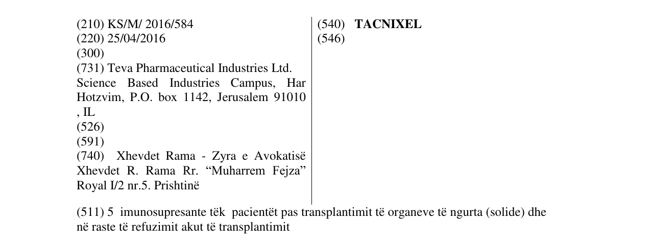 Zëri i markës TACNIXEL në buletin