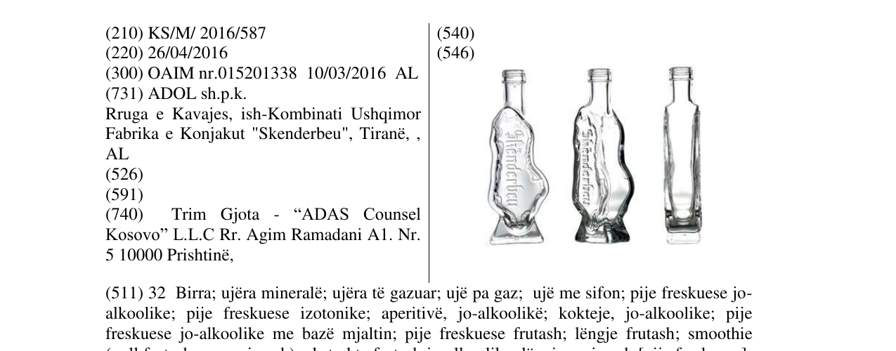 Zëri i markës Skënderbeu në buletin