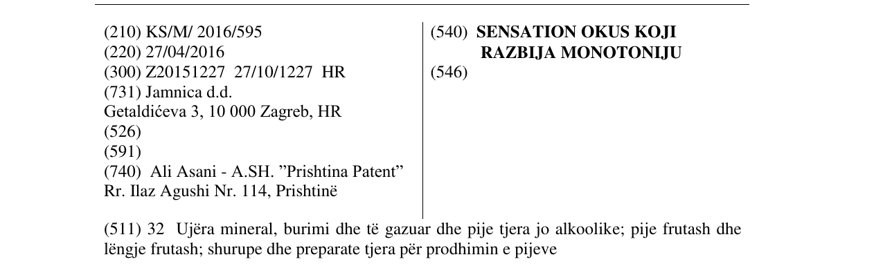 Zëri i markës SENSATION OKUS KOJI RAZBIJA MONOTONIJU në buletin