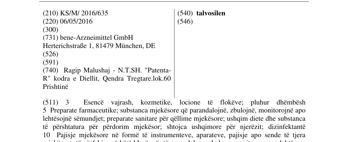Zëri i markës talvosilen në buletin