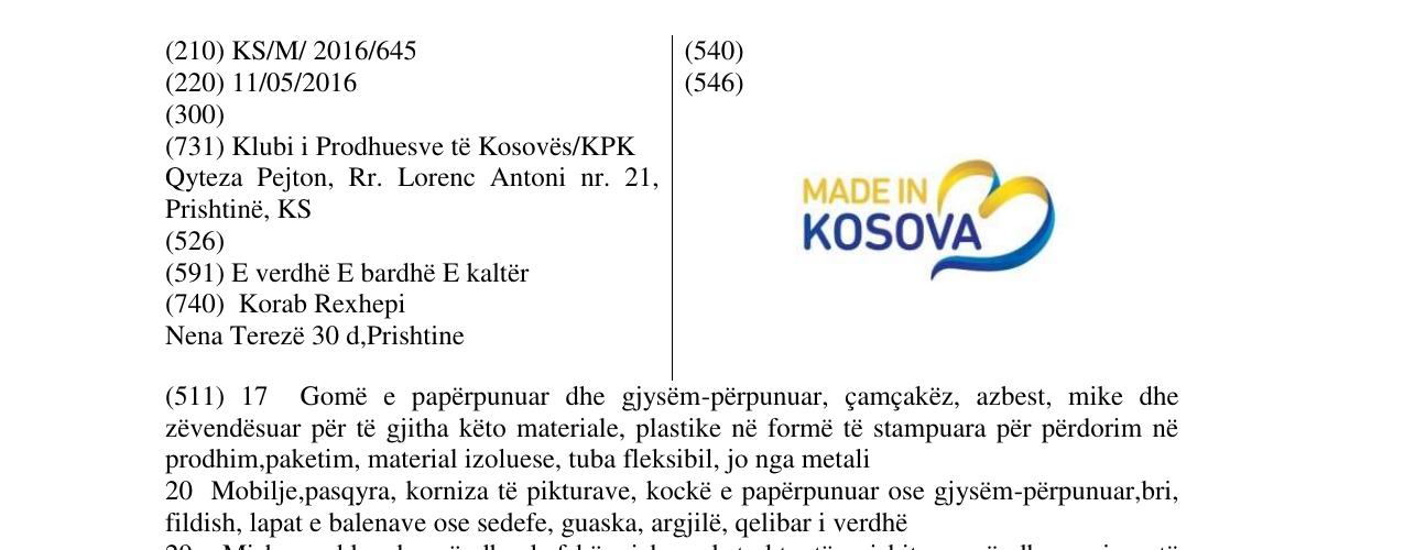 Zëri i markës MADE IN KOSOVA në buletin