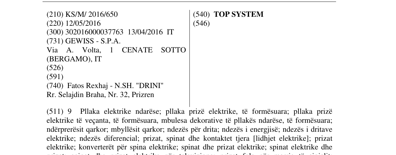 Zëri i markës TOP SYSTEM në buletin