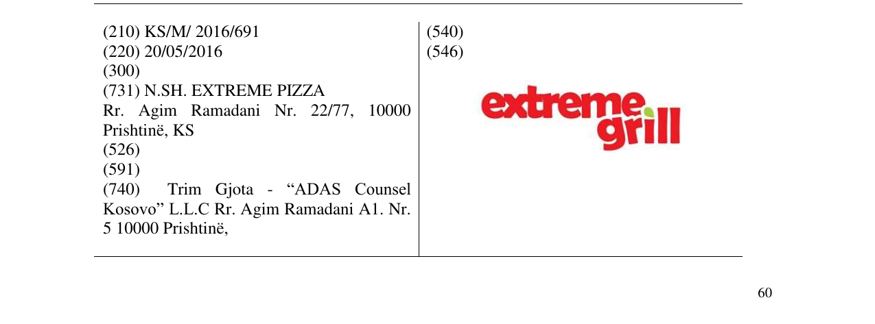 Zëri i markës extreme grill në buletin