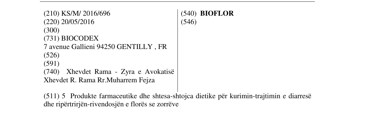 Zëri i markës BIOFLOR në buletin