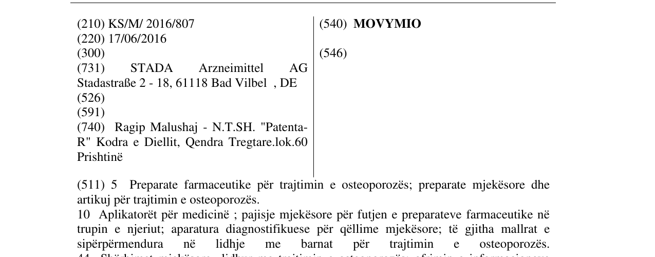 Zëri i markës MOVYMIO në buletin