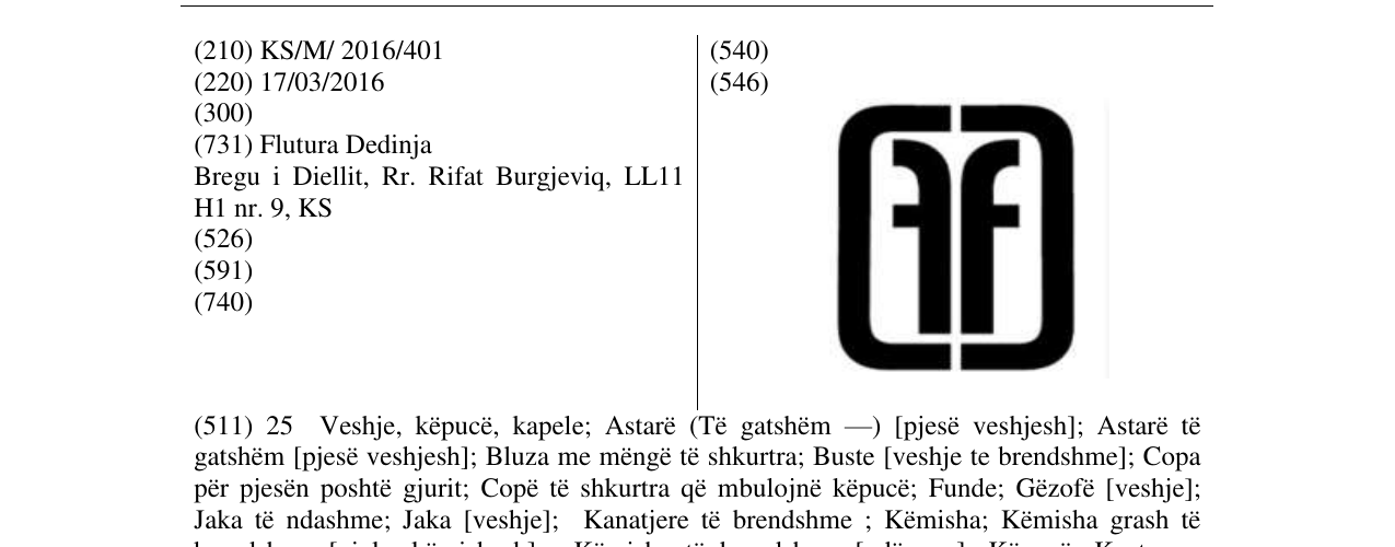 Zëri i markës Markë figurative në buletin