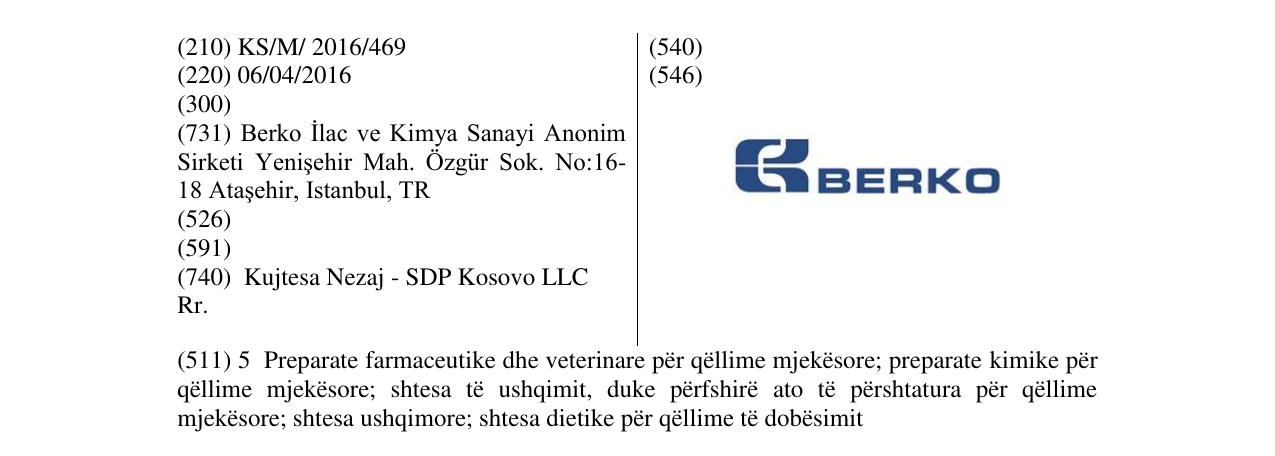 Zëri i markës BERKO në buletin