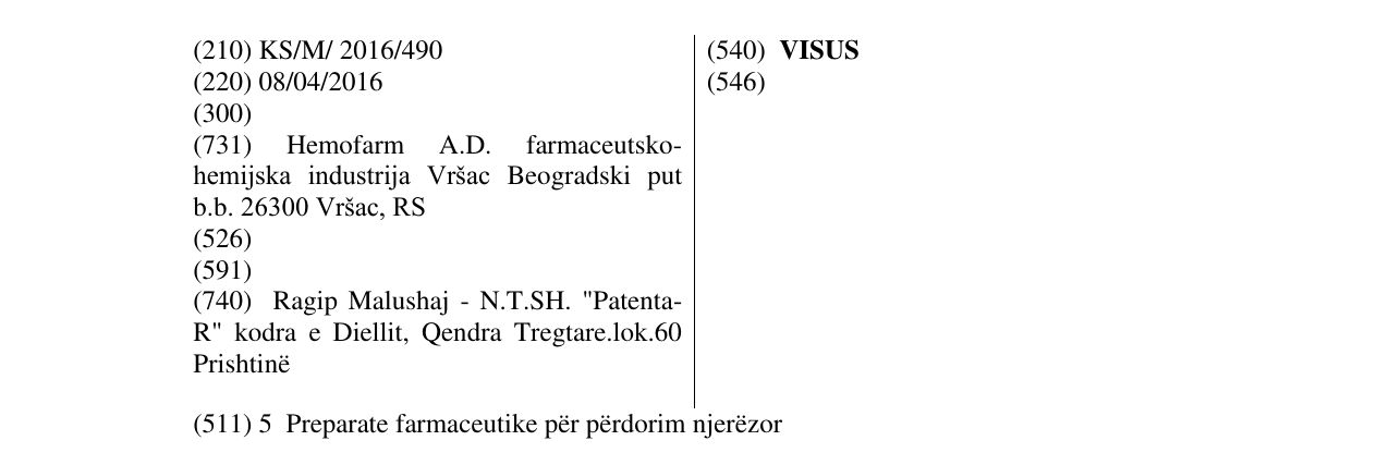 Zëri i markës VISUS në buletin