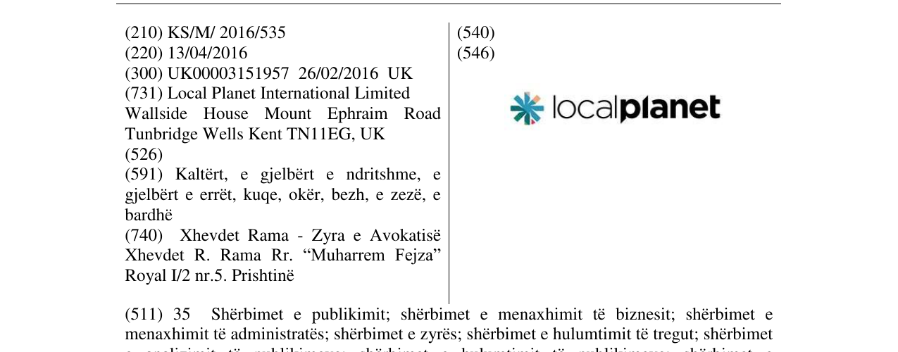 Zëri i markës localplanet në buletin