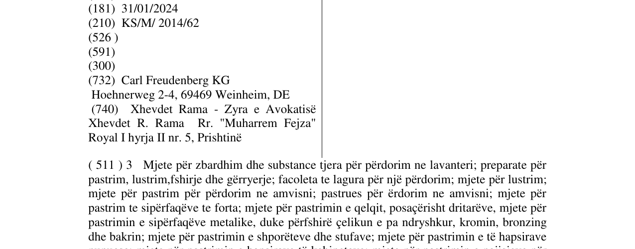 Zëri i markës VILEDA në buletin