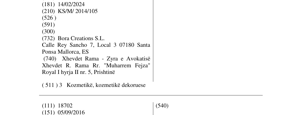 Zëri i markës essence në buletin
