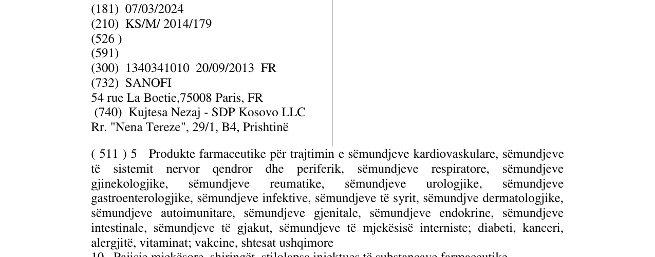 Zëri i markës GLYCIDAPT në buletin