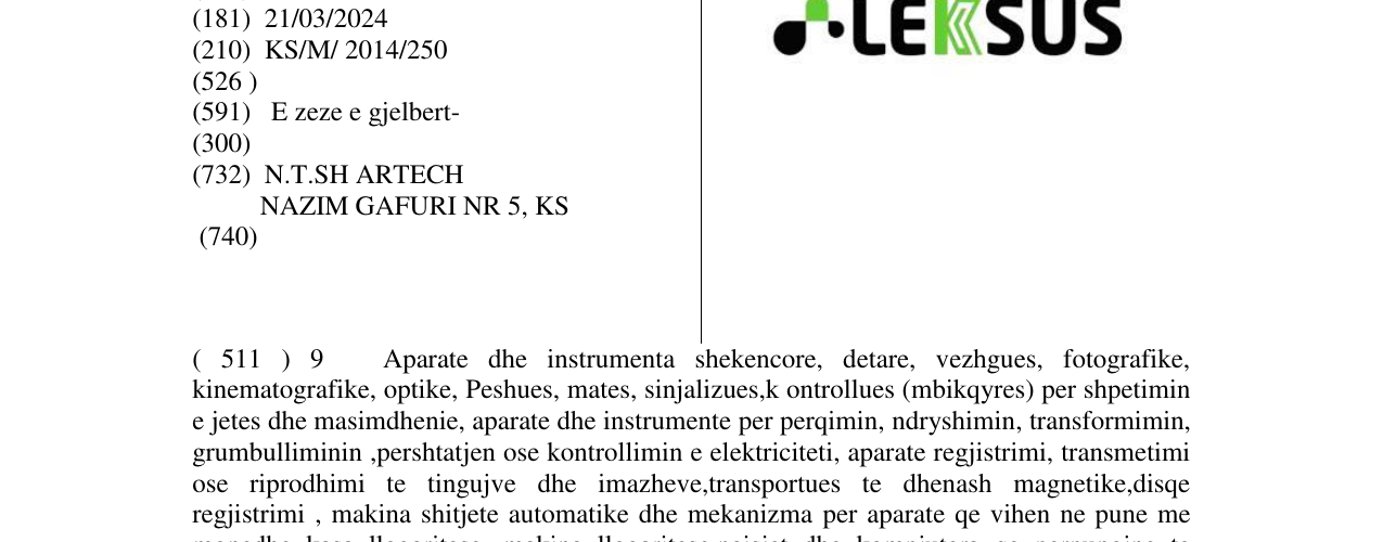 Zëri i markës LEKSUS në buletin