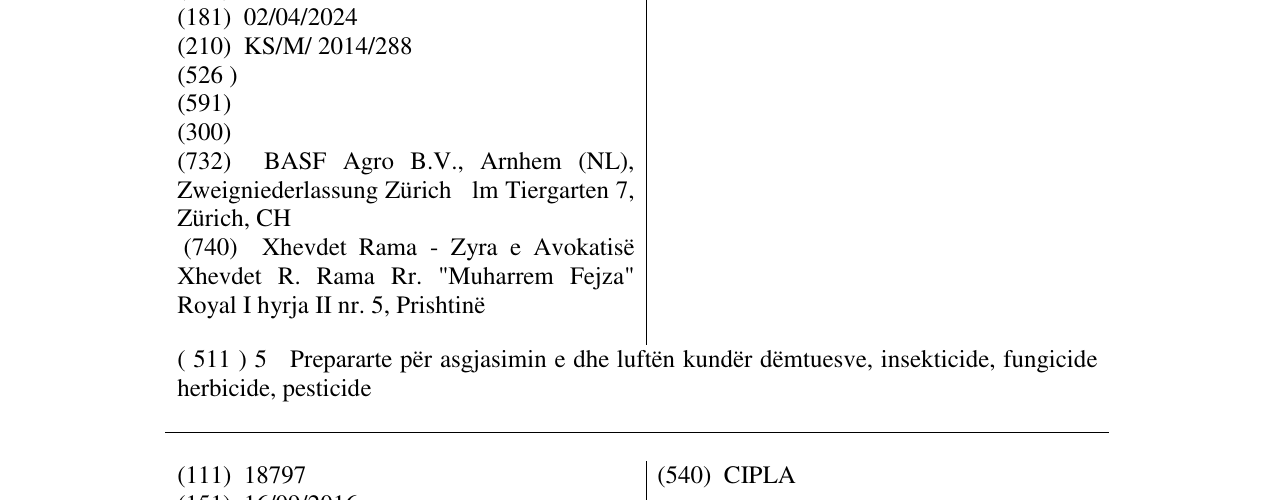 Zëri i markës DANEEL në buletin