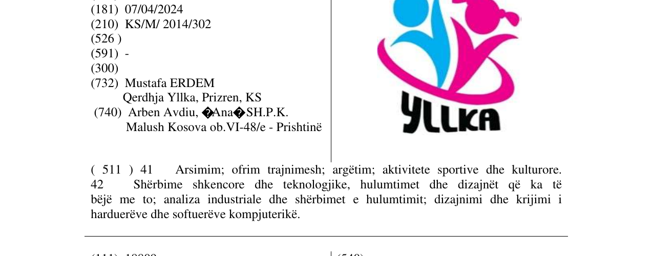 Zëri i markës YLLKA në buletin