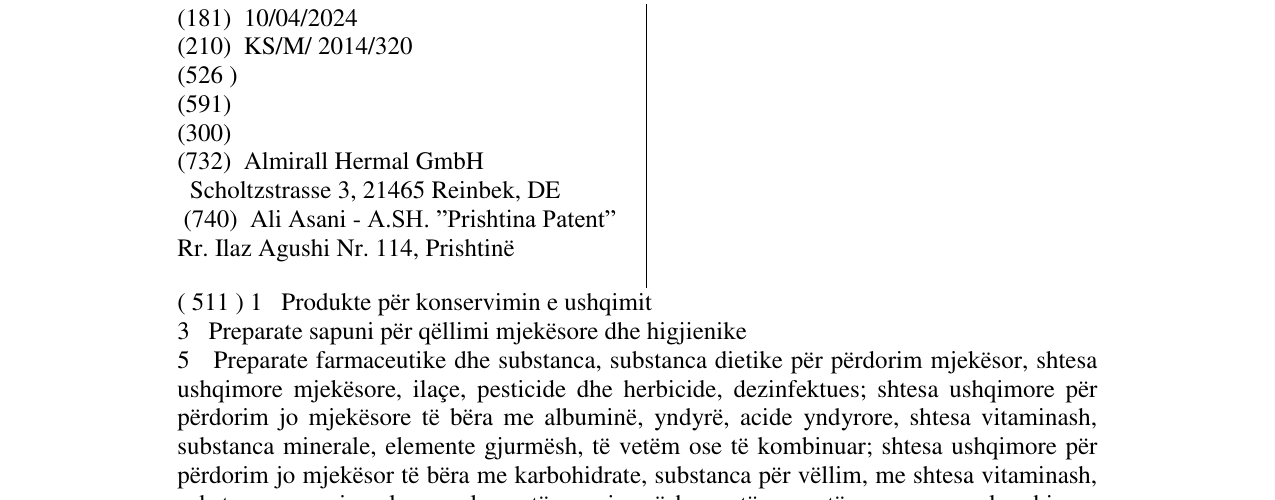 Zëri i markës GELACET në buletin