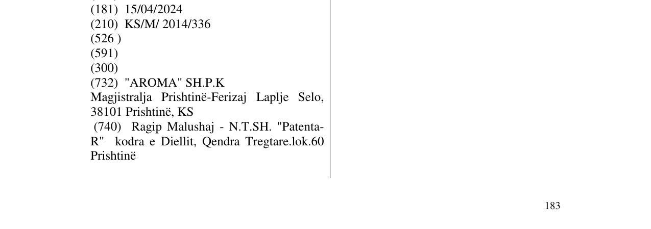Zëri i markës Fellini në buletin