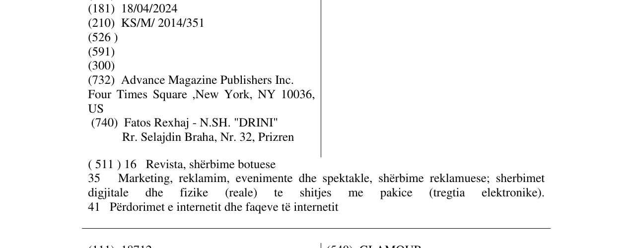 Zëri i markës VOGUE në buletin