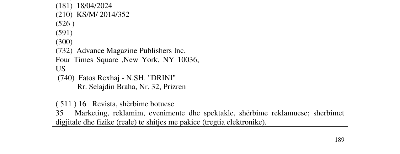Zëri i markës GLAMOUR në buletin
