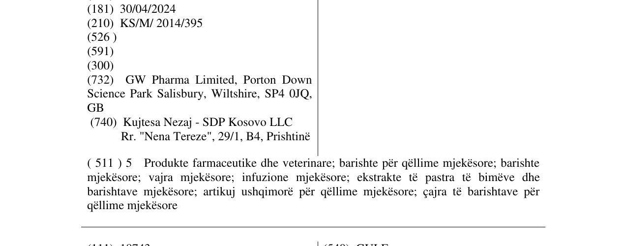 Zëri i markës SATIVEX në buletin