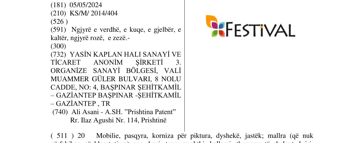 Zëri i markës FESTIVAL në buletin