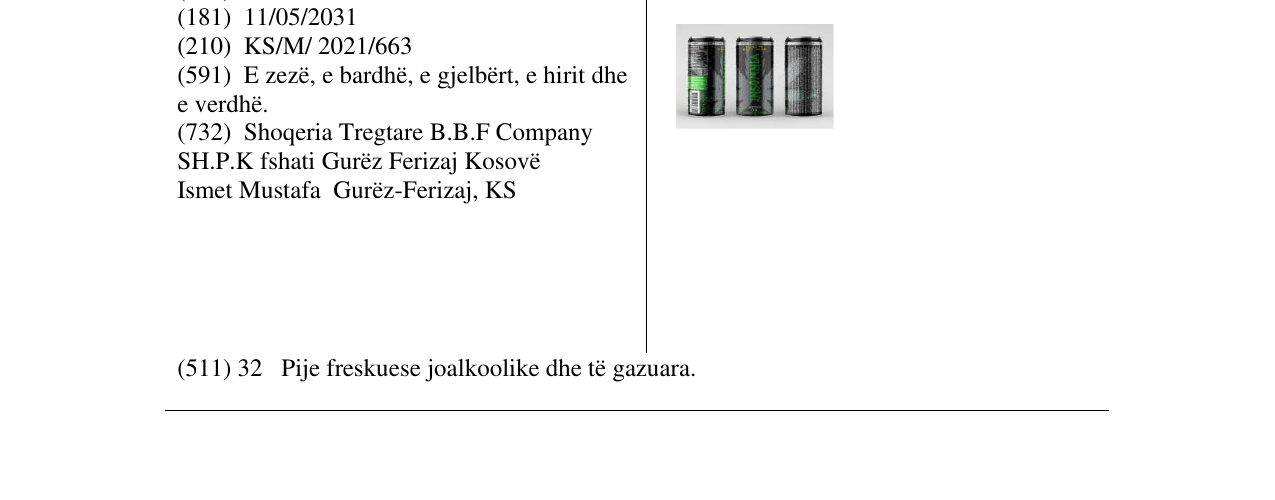 Zëri i markës INSOMNIA në buletin