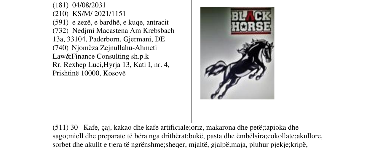 Zëri i markës black horse në buletin