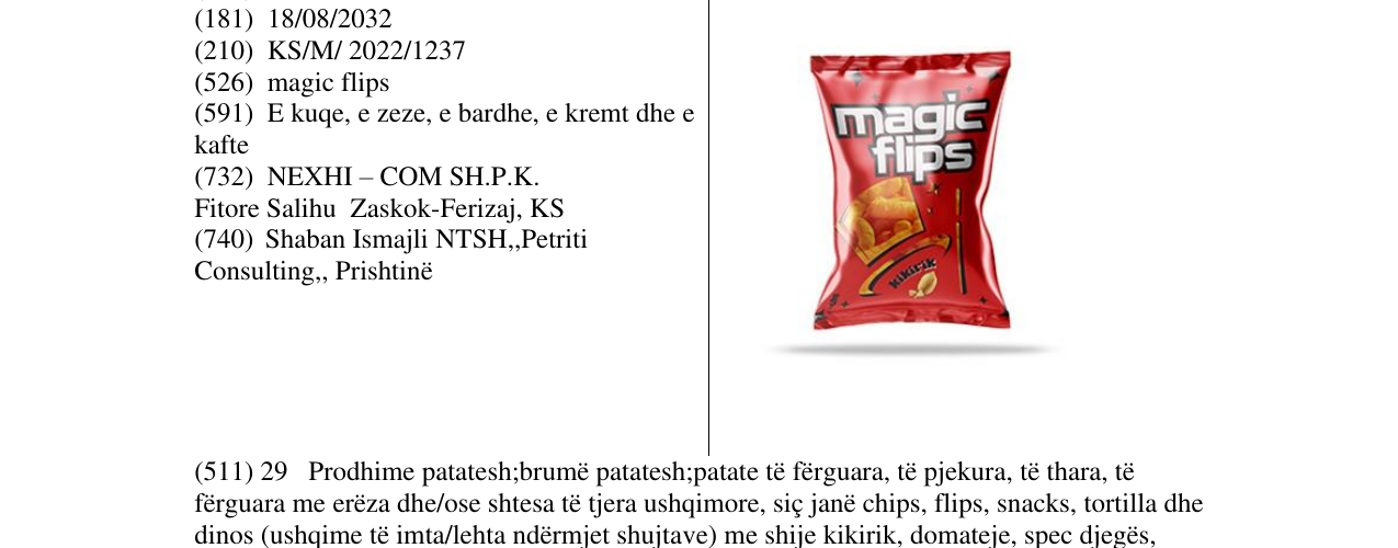 Zëri i markës Markë figurative në buletin
