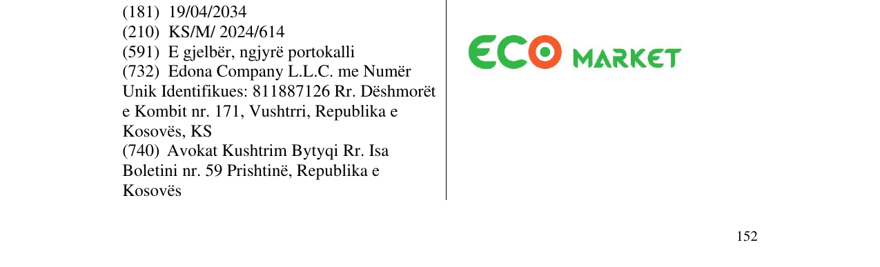 Zëri i markës ECO MARKET në buletin