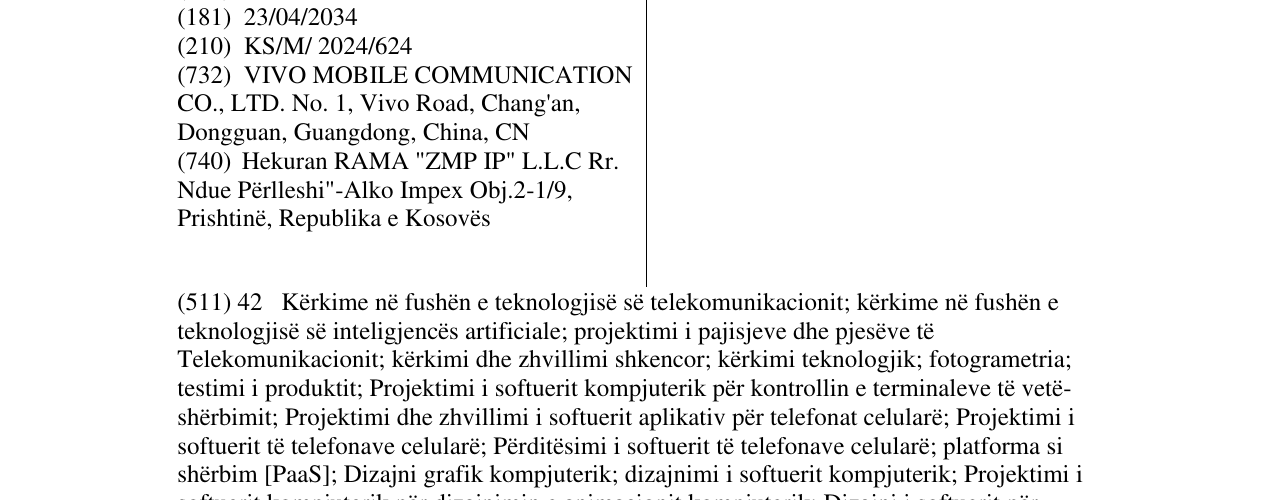 Zëri i markës vivo BlueImage në buletin