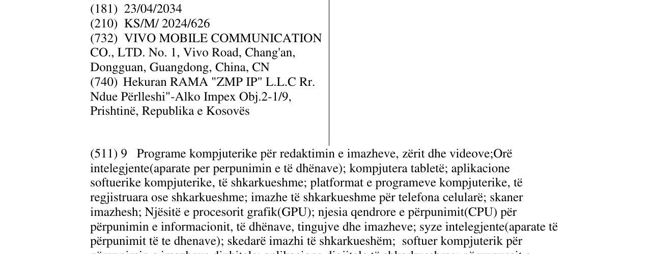 Zëri i markës vivo BlueImage në buletin