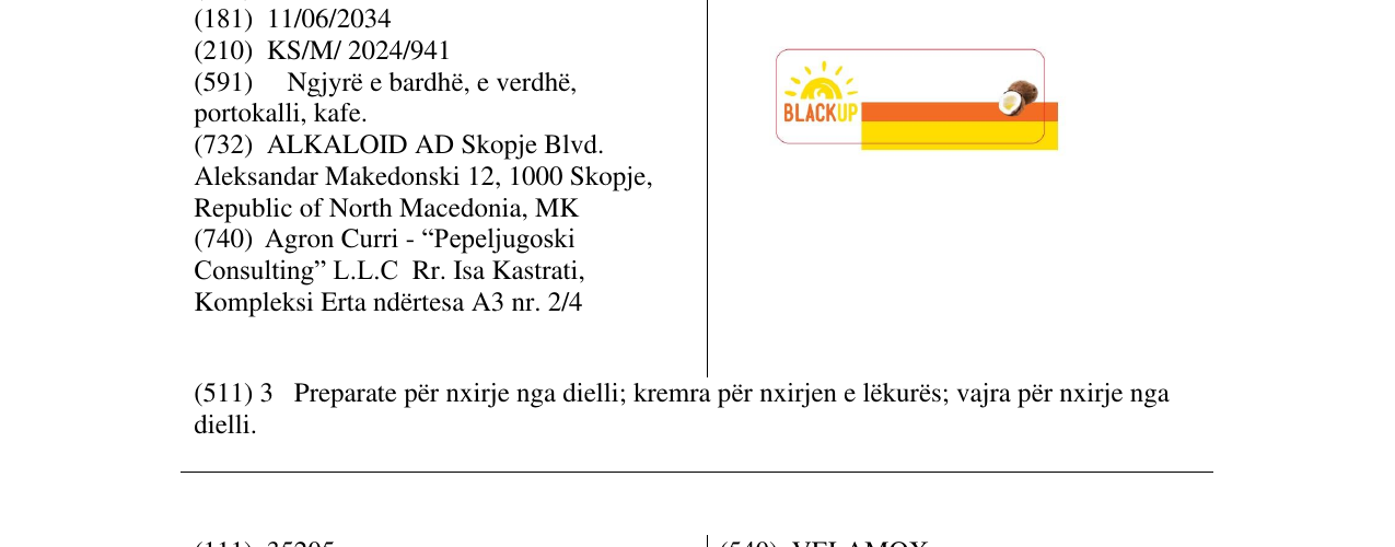 Zëri i markës BLACKUP në buletin