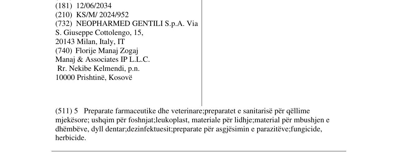 Zëri i markës SONGAR në buletin
