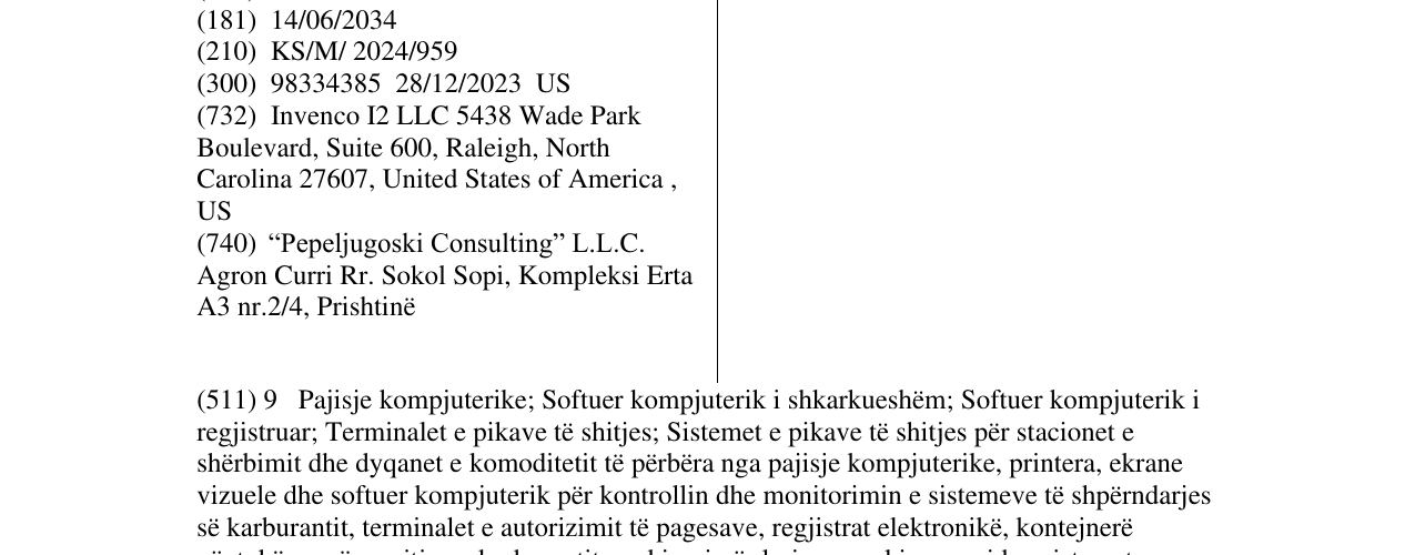 Zëri i markës INVENCO në buletin