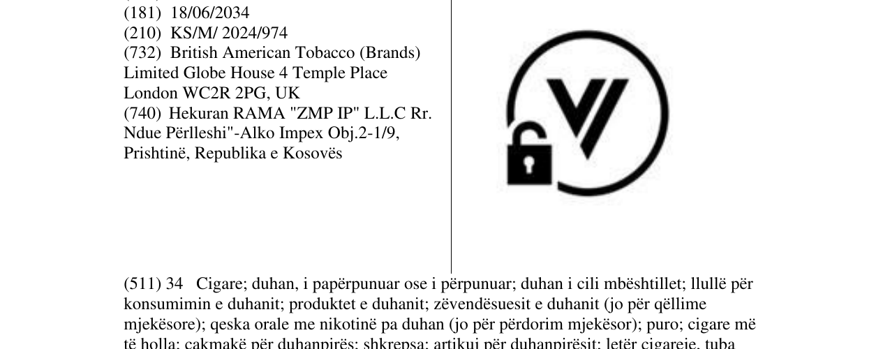 Zëri i markës VI në buletin