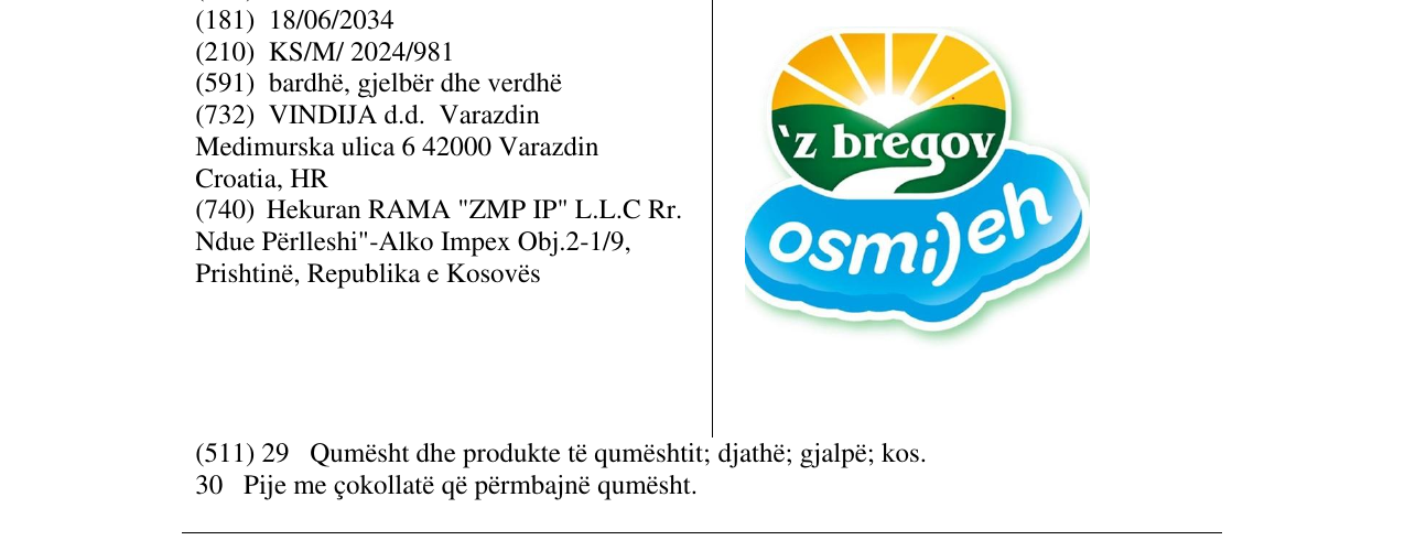Zëri i markës z bregov osmjeh në buletin