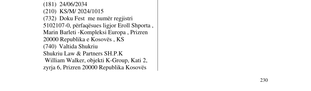 Zëri i markës DOKUNIGHTS në buletin
