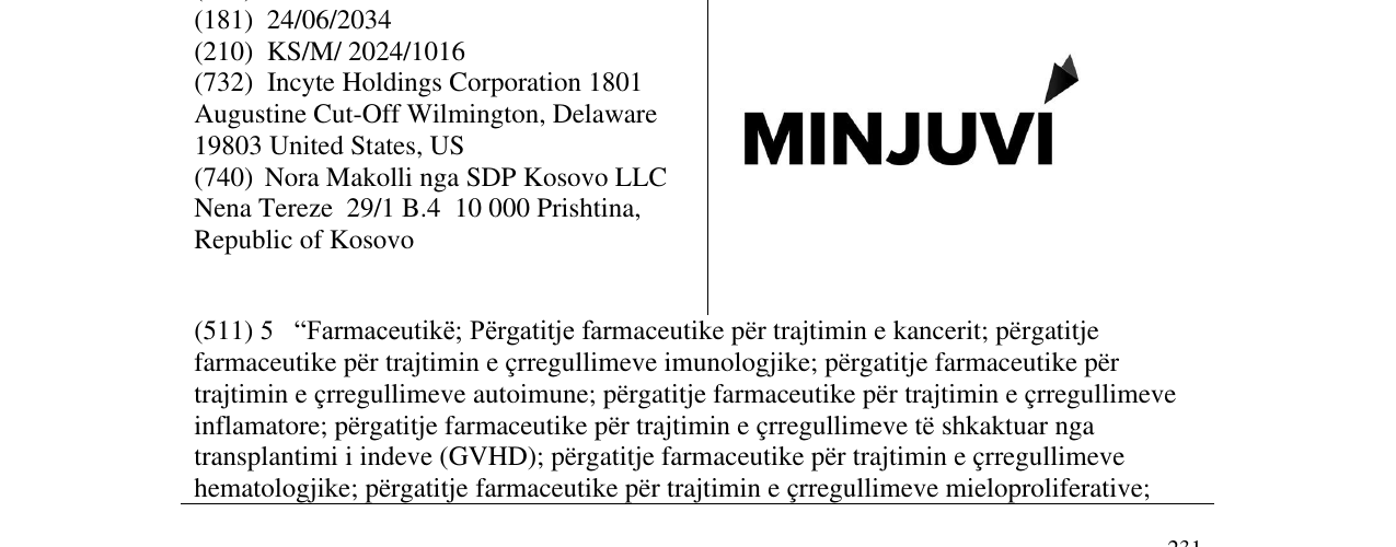 Zëri i markës MINJUVI në buletin