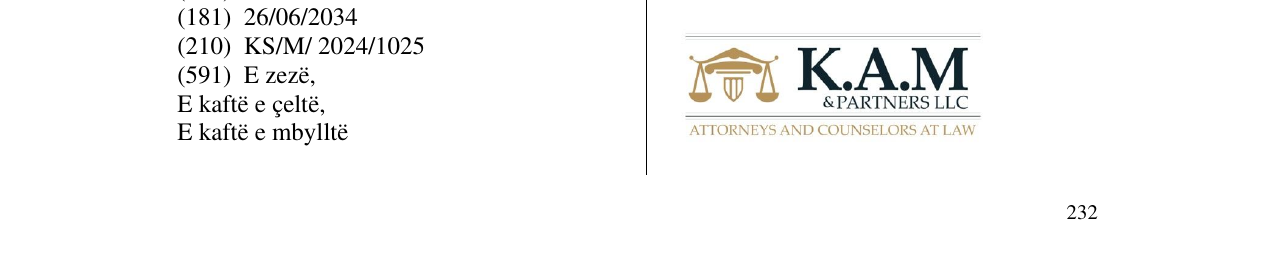 Zëri i markës K.A.M & PARTNERS LLC në buletin