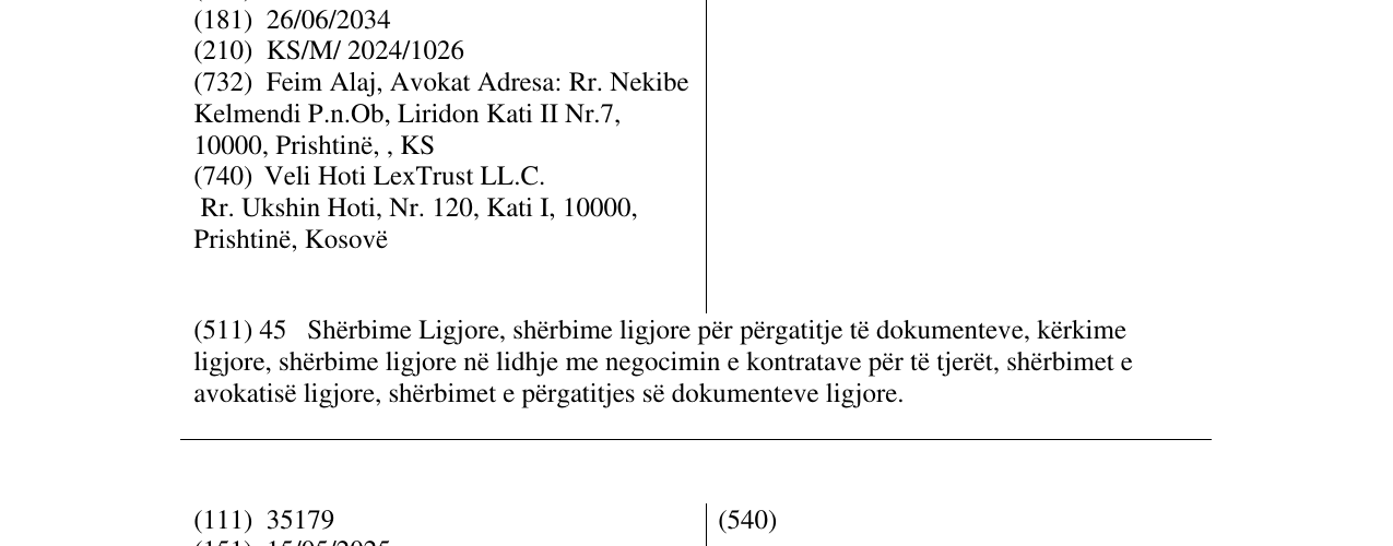 Zëri i markës K.A.M. & Partners në buletin