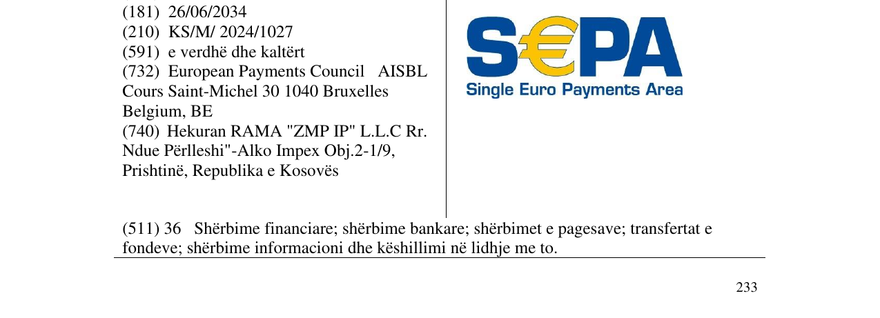Zëri i markës SEPA në buletin